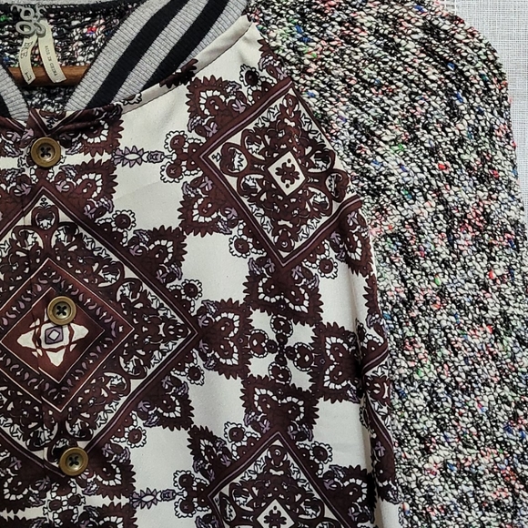 BKE Button-Up Multi-Pattern Sweater Jacket… - Picture 7 of 10